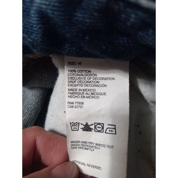 Tommy Hilfiger 16 Cowboy Fit Medium Wash Button Fly Denim Casual Outdoor Jeans - Picture 7 of 8